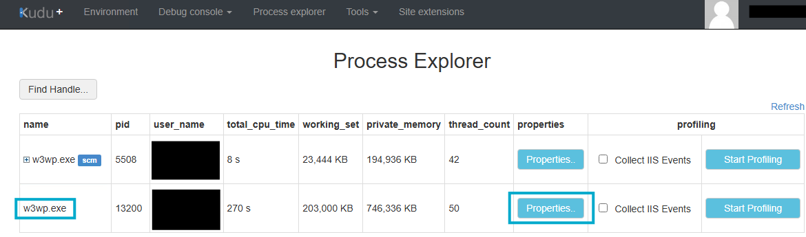 Kudu Process Explorer